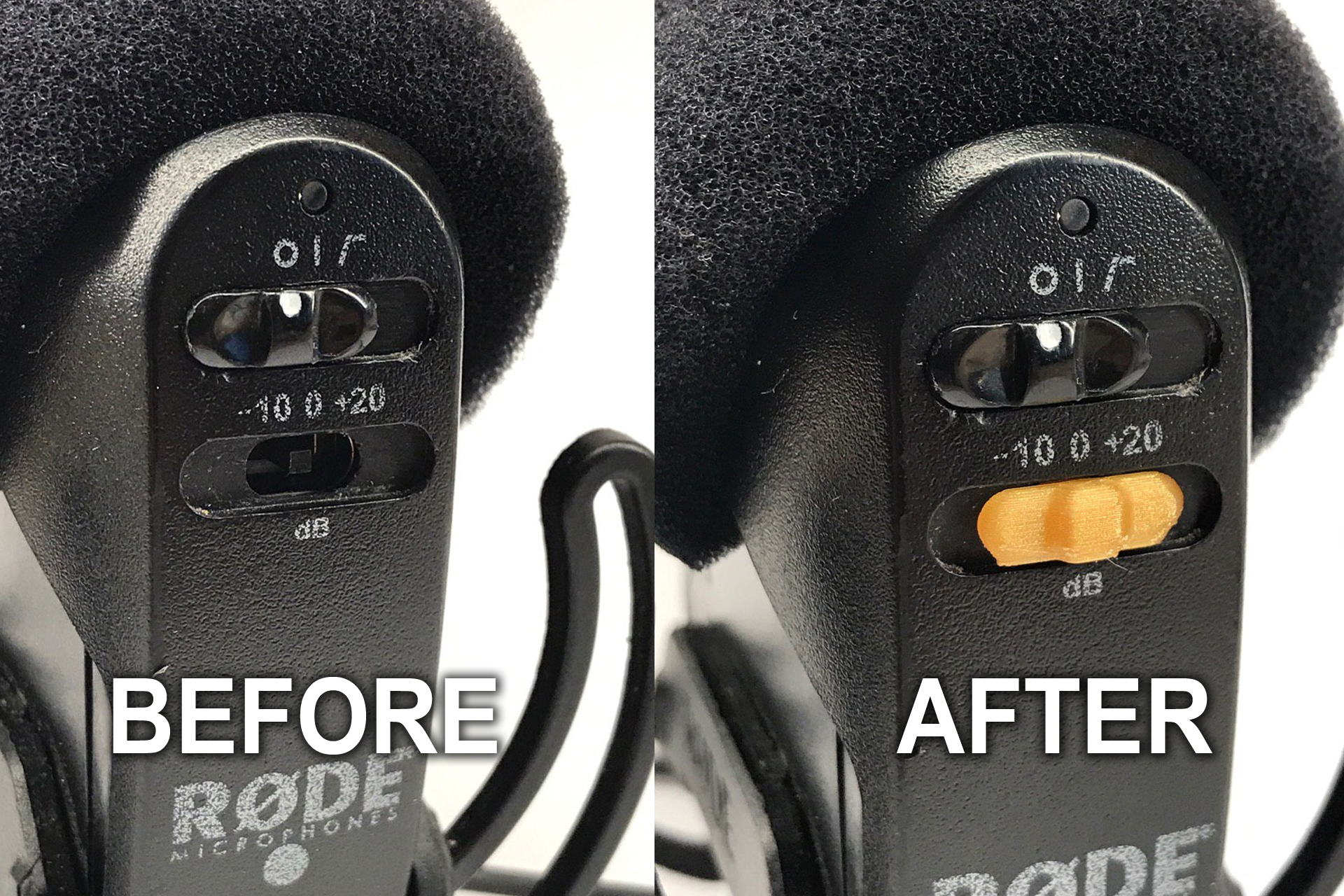 🏠 Rode VideoMic Pro - Switch Knob Button・ STL File for ・Cults